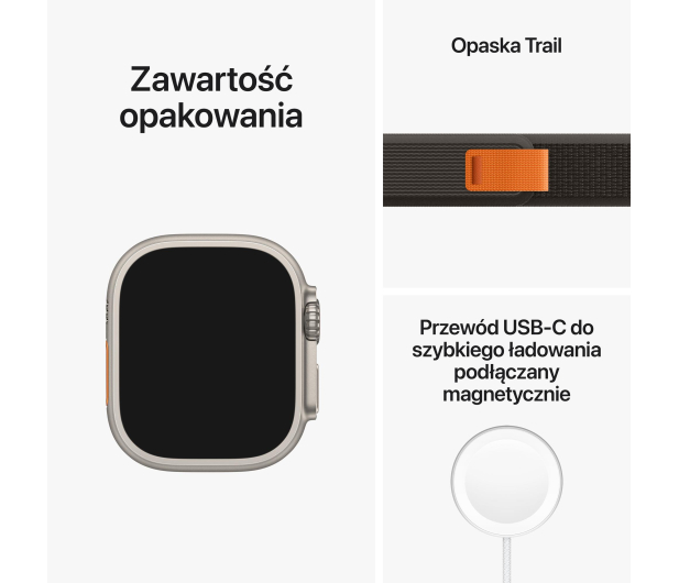 Apple Watch Ultra Titanium/Black Gray Trail Loop M/L LTE - 1070881 - zdjęcie 9